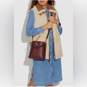 Coach Snake Embossed Mollie Bucket Bag